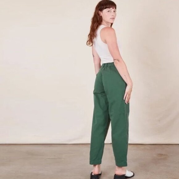 BIG BUD PRESS Heavyweight Dark Emerald Green Trousers S NWOT - Picture 2 of 12